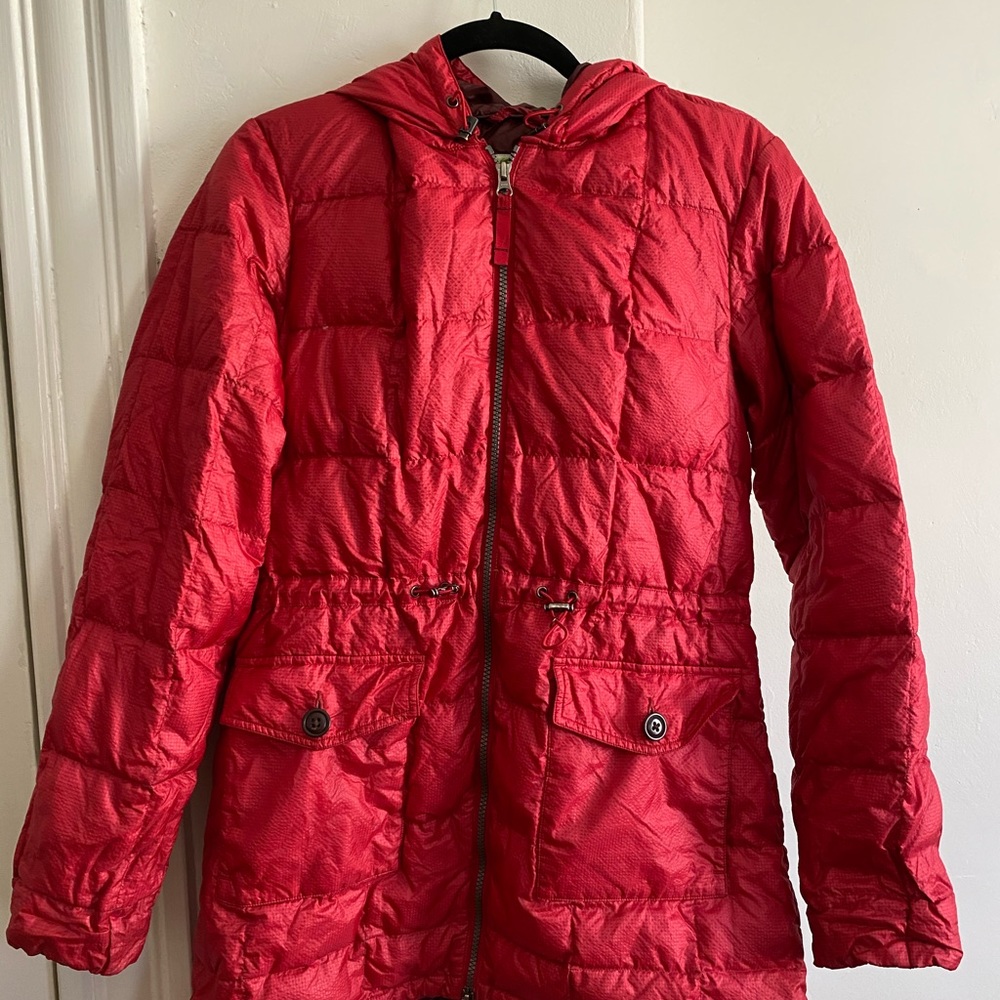 EDDIE BAUER Red goose down jacket